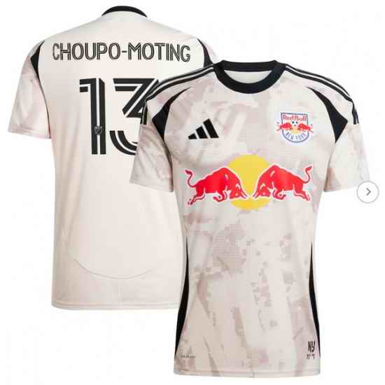 Men's New York Red Bulls Eric Maxim Choupo-Moting adidas Tan 2025 Stone Kit Replica Player Jersey